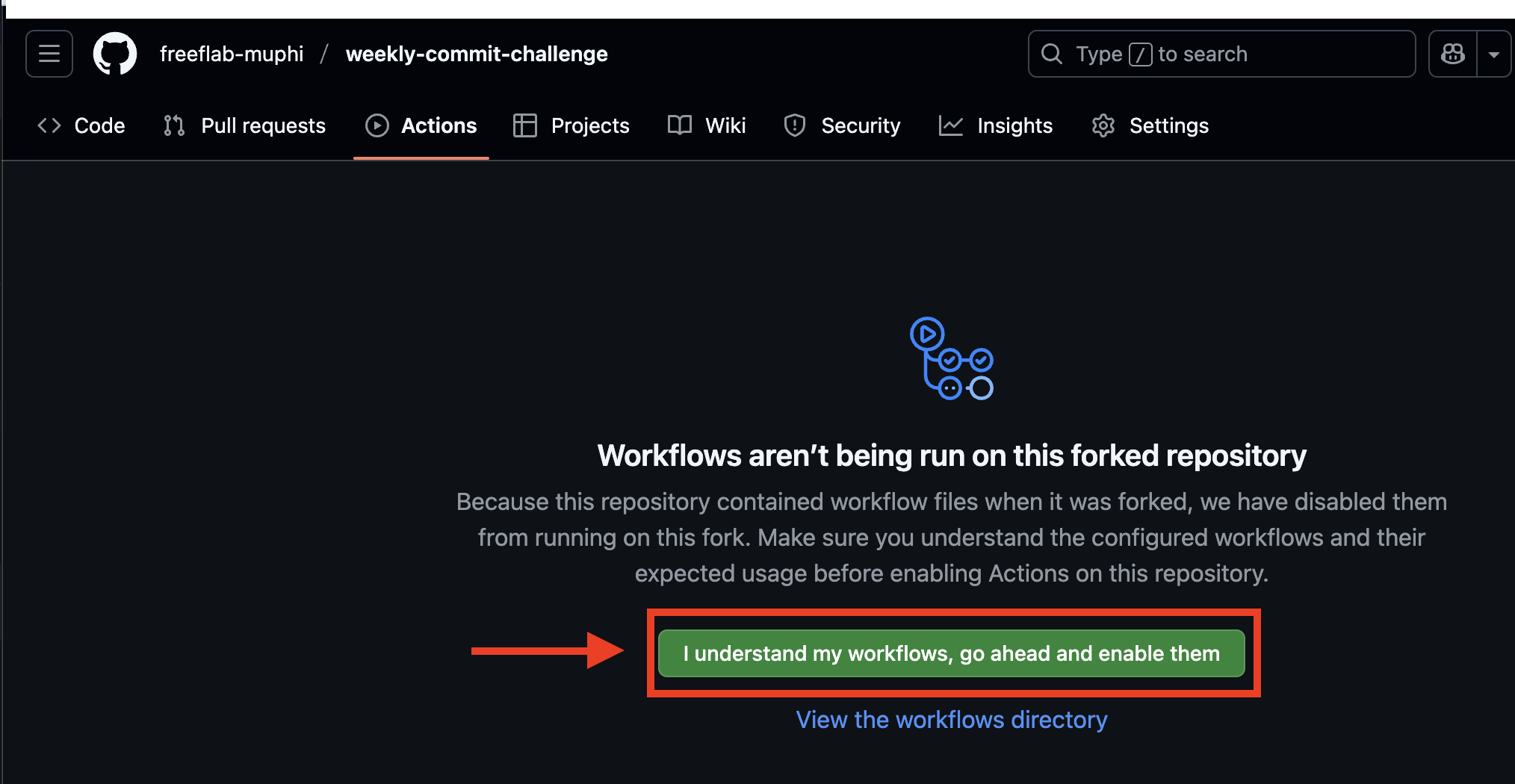 GitHub Actions 활성화 허용